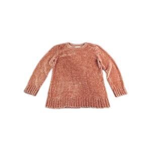 Orvis Women's Sz M Rose Pink Mauve Chunky Knit Soft Chenille Sweater Tunic Za1